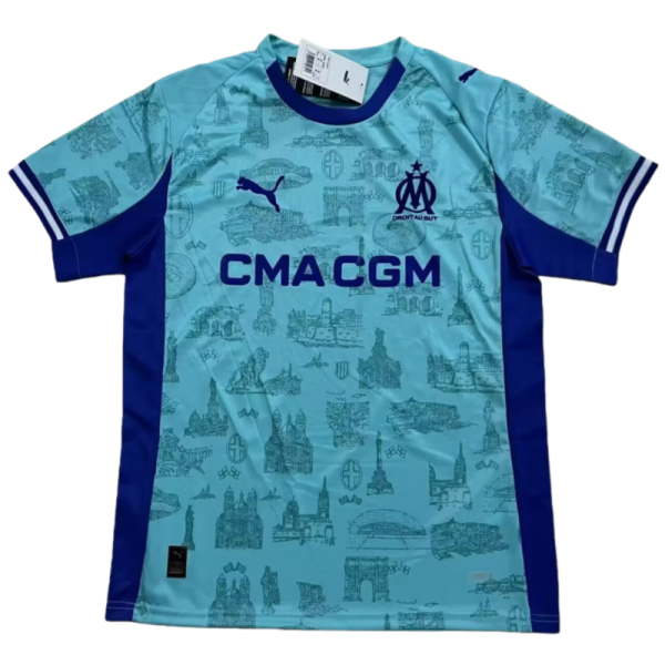 2025-26 Mens Marseille blue soccer jersey