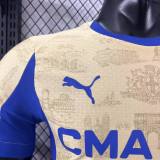 2025-26  Mens Marseille Fourth Away yellow Player version soccer jersey