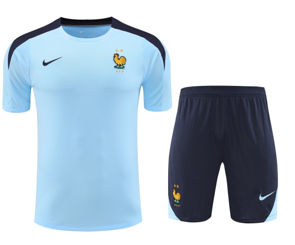 France 2024-25 Dri-FIT Strike Training Kit (Light Blue/Navy)