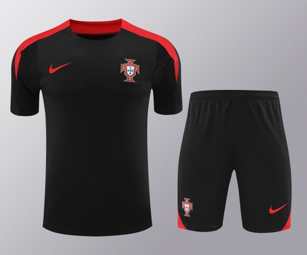 Portugal 2024-25 Dri-FIT Training Kit (Black/Red)