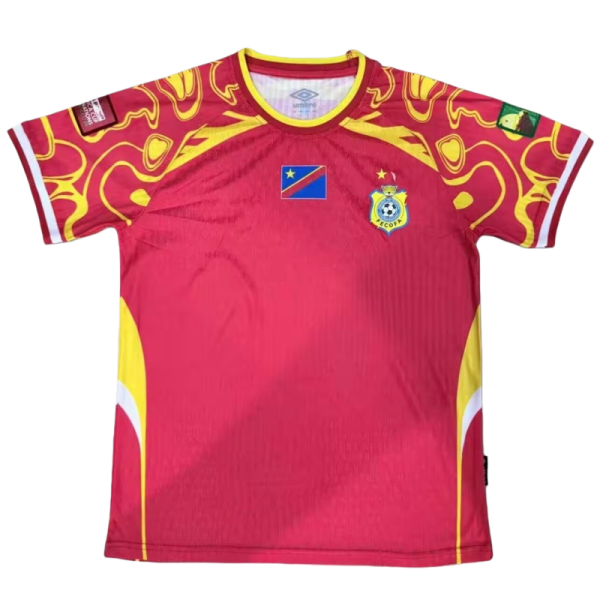 2026-27 Mens Democratic Congo Third Away Red  Soccer Jersey