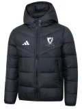 2025-26 Mens Liverpool Black Hooded Cotton Coat