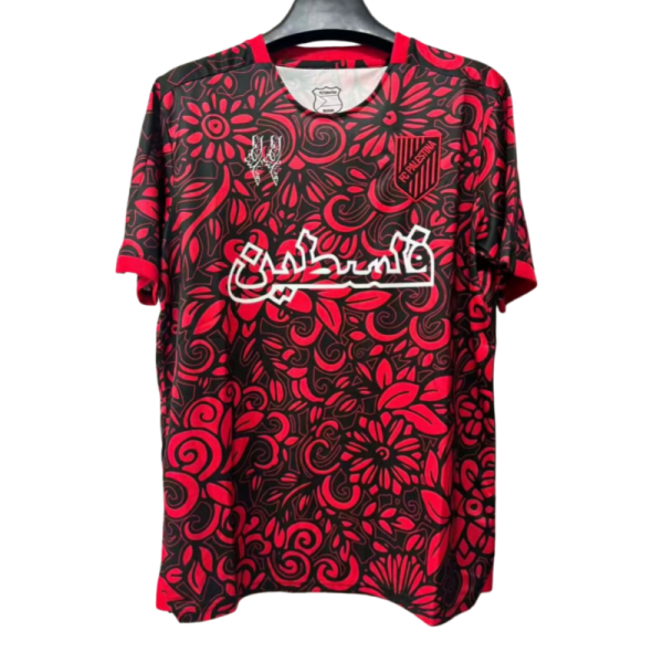 2025-26 Mens Palestine Special Edition red black Soccer Jersey