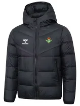 2025-26  Mens Real Betis Black Hooded Cotton Coat