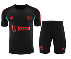 Manchester United 2024/25 Training Kit - Core Black with Red & Green Accents