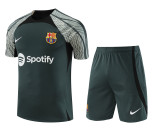 Barcelona 2024/25 Training Kit - Dark Green with Geometric Pattern Accents