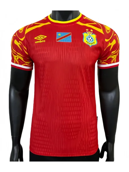 2026-27 Mens Democratic Congo Third Away Red  Player version  Soccer Jersey