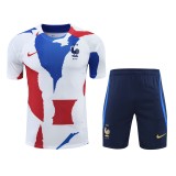 France 2022/23 Pre-Match Training Kit - Artistic Pattern Short Sleeve Jersey & Shorts