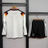 2026-27 Kids  Germany home white long sleeve soccer  jersey