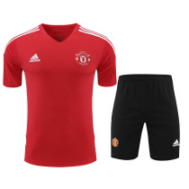 Manchester United 2022/23 Training Kit - Short Sleeve Jersey & Shorts (Vintage Crest)