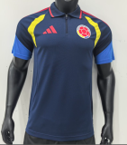 2026-27 Mens Colombia Dark Blue polo  Player version soccer jersey