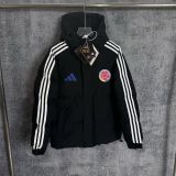 2026-27 Mens Colombia Black Hooded Jacket  Cotton Coat