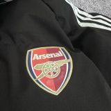 2025-26 Mens Arsenal black Hooded Jacket  Cotton Coat