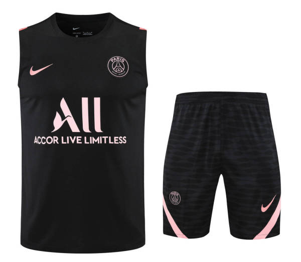 Paris Saint-Germain Training Vest & Shorts Set – Black/Pink