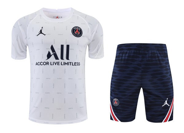 Paris Saint-Germain 2021-2022 Jordan Pre-Match Training Kit (Short Sleeve + Shorts)