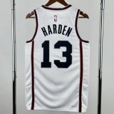 24-25 ROCKETS HARDEN #13 White City Edition Top Quality Hot Pressing NBA Jersey