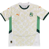 2025-26 Mens Ivory Coast  Away white soccer Jersey
