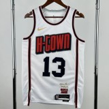 24-25 ROCKETS HARDEN #13 White City Edition Top Quality Hot Pressing NBA Jersey