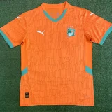 2025-26 Mens Ivory Coast  home Orange  soccer Jersey