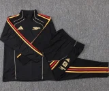 2025-26 Kids  Arsenal Black  Half Pull Tracksuit  #E25178(童装半拉链)