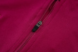 2025-26 Kids Barcelona Rose Red Half Pull  Tracksuit