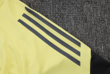 2025-26 Kids Real Madrid yellow Half Pull Tracksuit