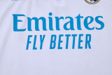 2025-26 Kids Real Madrid white blue Half Pull Tracksuit