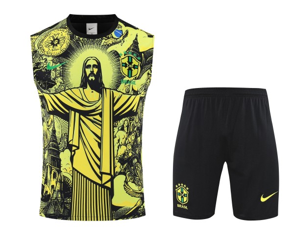 Brazil National Team 2024-2025 Special Edition Pre-Match Training Kit (Jesus Design)