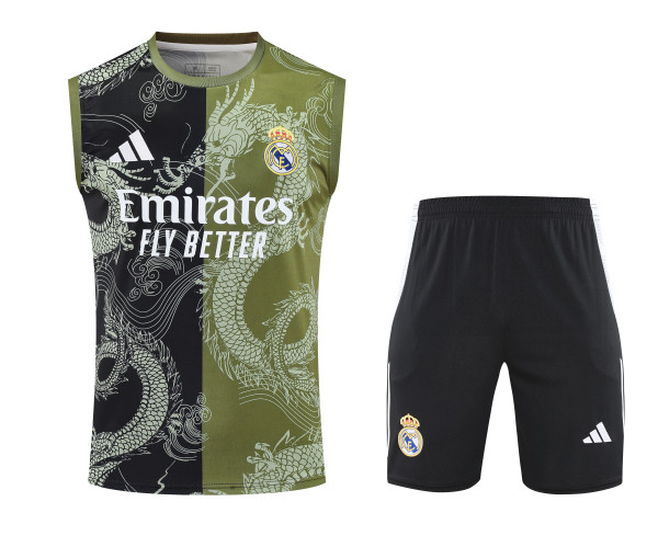 Real Madrid 2024-2025 Special Edition Training Vest Kit (Dragon Print)