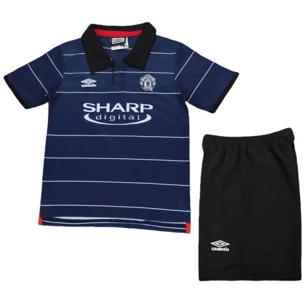 1999-2000 Kids Manchester United  Away  Retro Soccer Jersey
