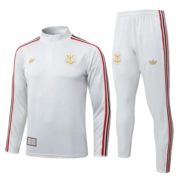 2025-26 Flamengo  Light gray Half Pull Tracksuit  #B25129