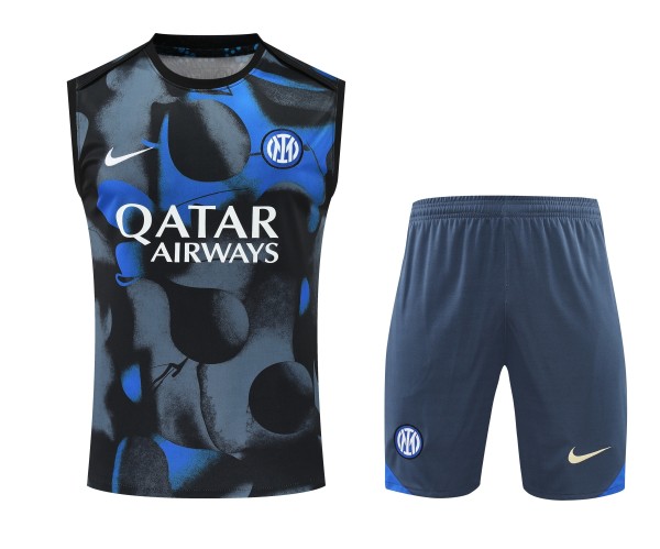 Inter Milan 24/25 Camo Blue Training Vest Kit