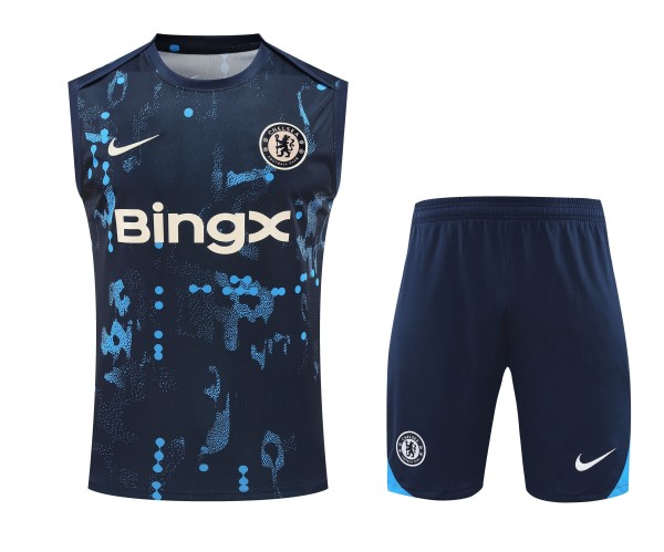 Chelsea FC 24/25 Blue & Navy Training Vest Kit