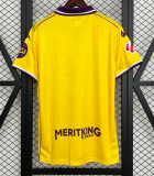 2025-2026 Mens  Real Valladolid Third Away Yellow Soccer Jersey