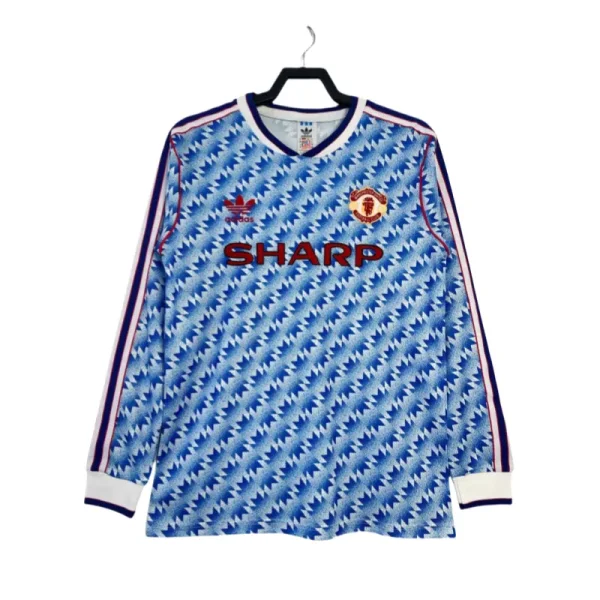 1990-92 Mens Manchester United Retro Away Long Sleeve Jersey
