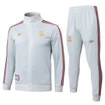 2025-26 Mens Flamengo Light gray Jacket Tracksuit  #A25100
