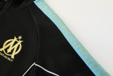 2025-26 Mens Marseille black jacket  Tracksuit
