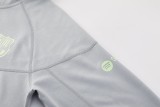 2025-26 Mens Barcelona grey Hoodie Jacket Tracksuit