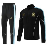2025-26 Mens Marseille black jacket  Tracksuit
