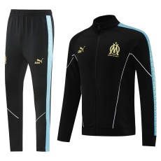 2025-26 Mens Marseille black jacket  Tracksuit