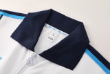 2025-26 Mens Napoli  White Blue Jacket Tracksuit
