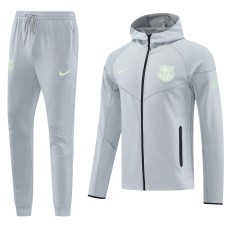 2025-26 Mens Barcelona grey Hoodie Jacket Tracksuit