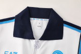 2025-26 Mens Napoli  White Blue Jacket Tracksuit