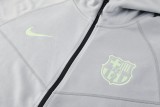 2025-26 Mens Barcelona grey Hoodie Jacket Tracksuit