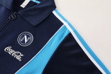 2025-26 Mens Napoli Black Blue Jacket Tracksuit