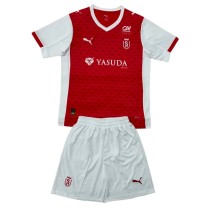 2025-26 KIDS Stade Reims Home Soccer Jersey