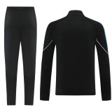 2025-26 Mens Marseille black jacket  Tracksuit