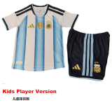 2026-27 Kids Argentina home with FIFA World Champions 2022 Patch Player Version soccer Jersey