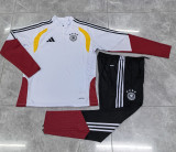 2025-26 Mens Germany white Half pull Tracksuit (半拉链)