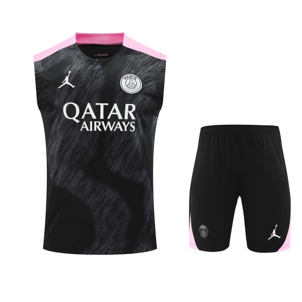 24-25 Paris Saint-Germain Black Print Vest Training Kit